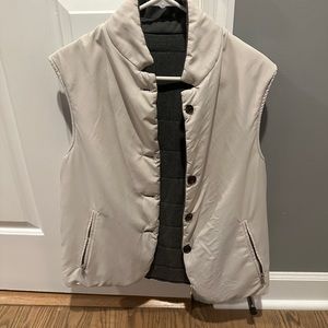 Eleventy Quilted Wool & Loro Piana Rain System Reversible Vest. Size M